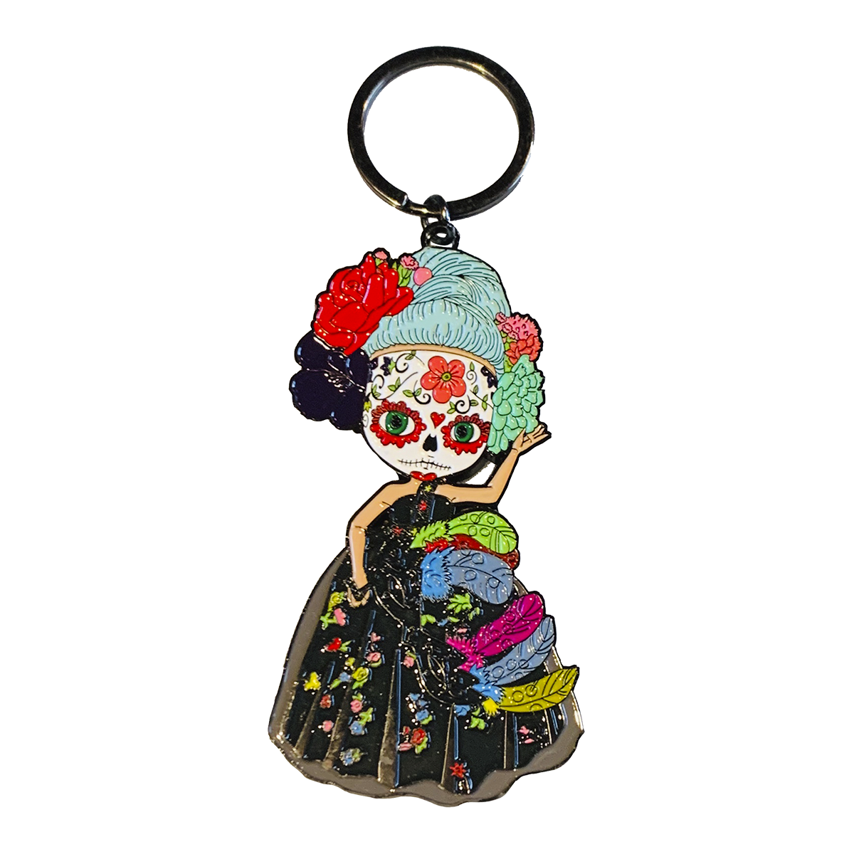 A Catrina, or an elegant dressed skeleton, one of the most iconic elements of Dia de Muertos. 